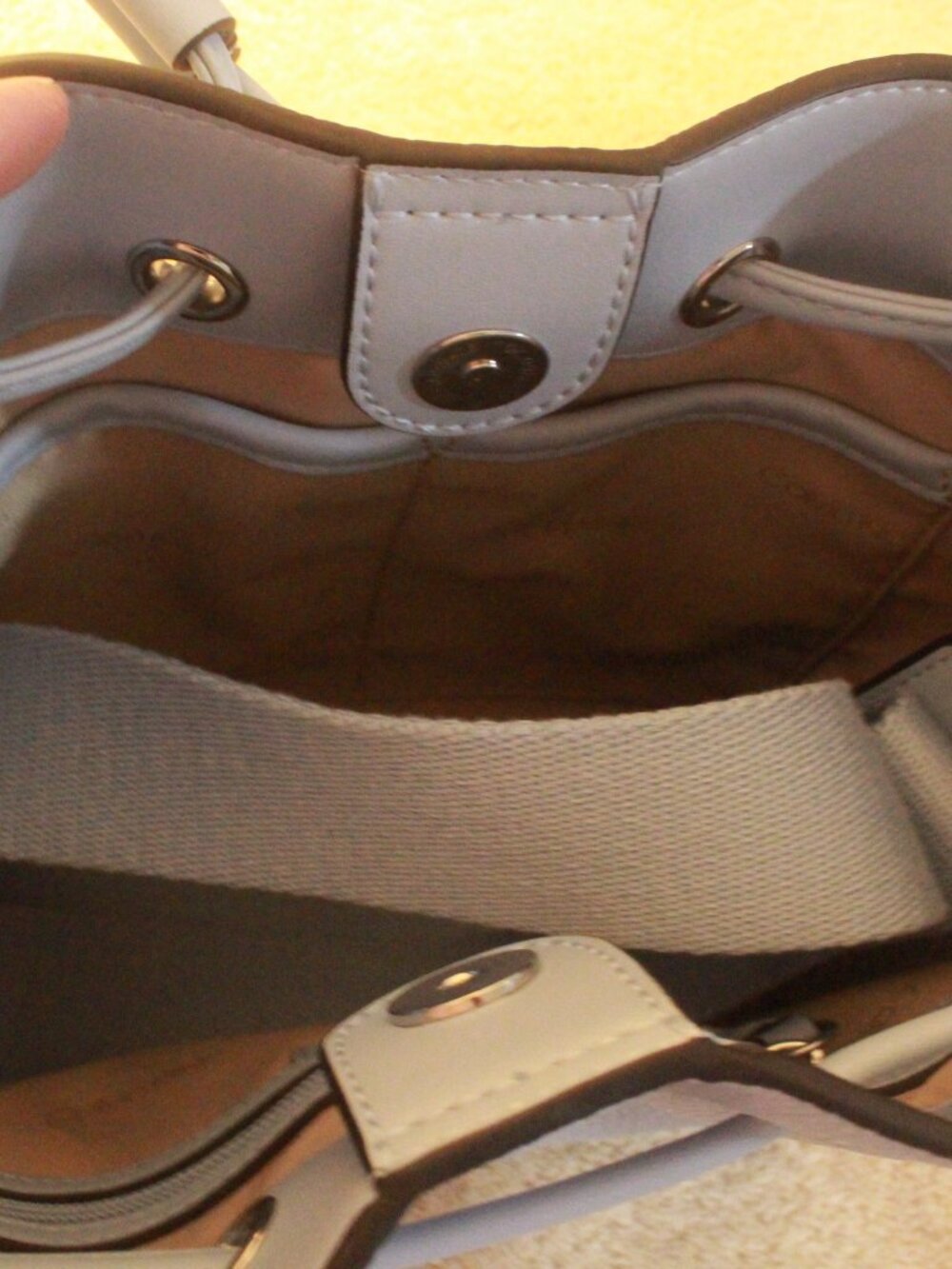 Calvin Klein Blue Drawstring Bucket Bag - Picture 4 of 4